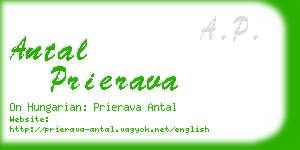 antal prierava business card